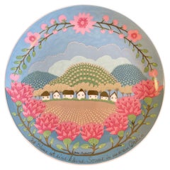 Piatto da parete Rosenthal Artist Edition No. 15, Naïve Nature di Yvan Rabuzin 1979-80