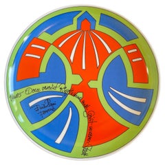 Assiette d'artiste n° 11 d'Emilio Pucci pour Rosenthal, milieu du siècle, Allemagne, années 1980