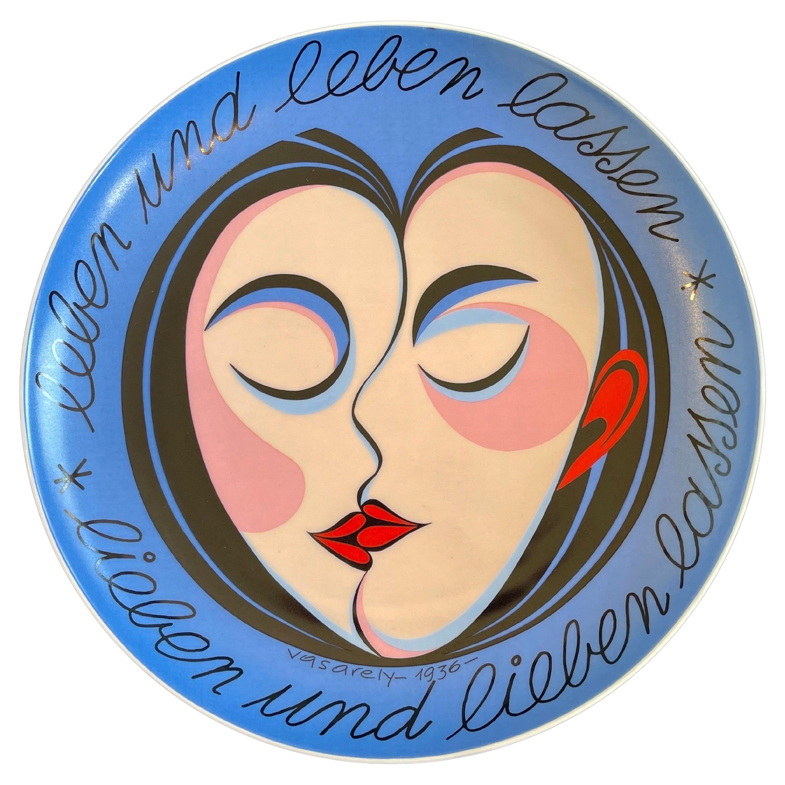 Placa de artista n.º 13 de Victor Vasarely 1936 Diseño para Rosenthal Mediados de siglo en venta