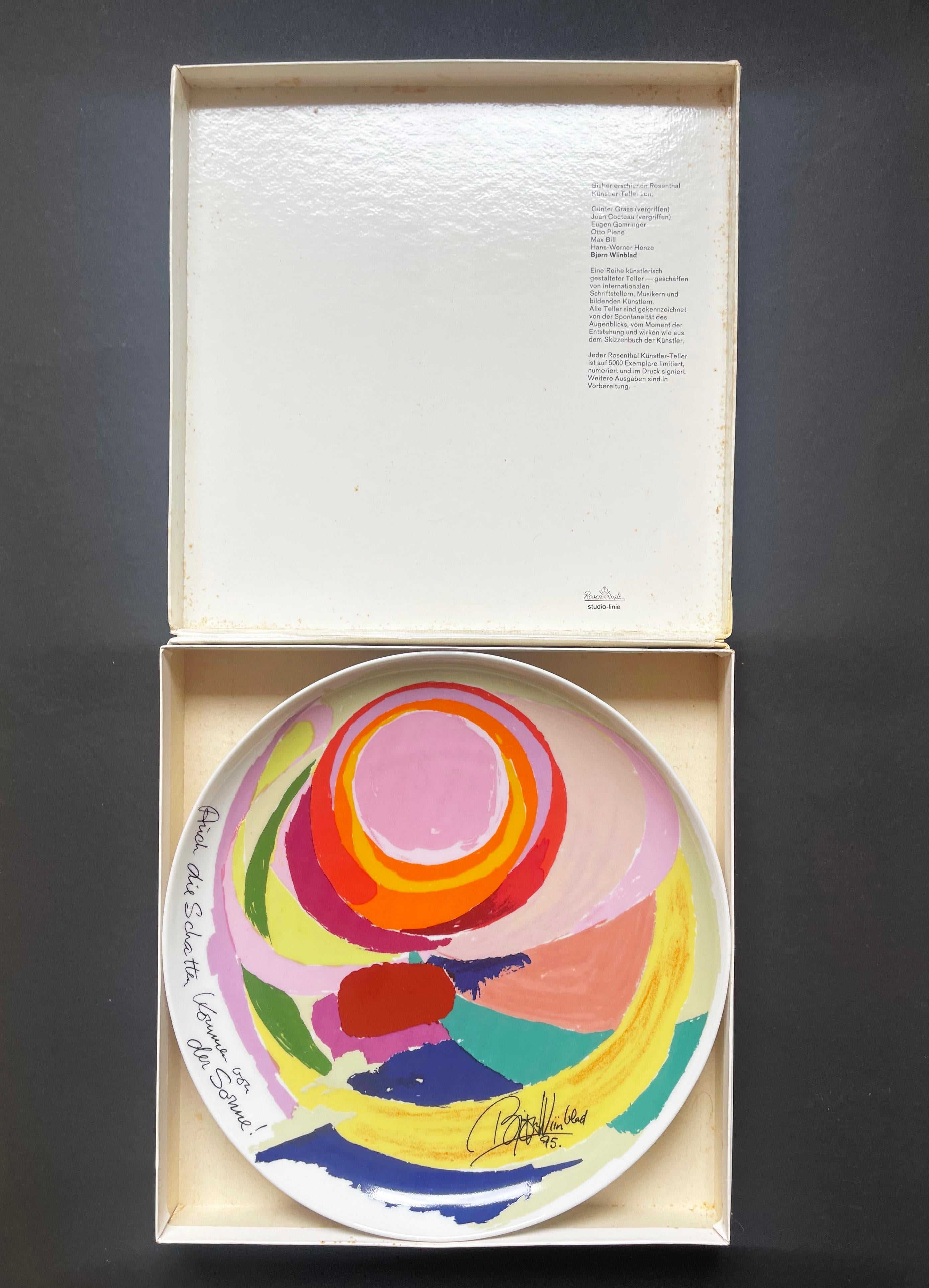 Artist Plate No. 7 by Bjørn Wiinblad for Rosenthal, Mid-Century, 1970s Germany In Good Condition For Sale In Andernach, DE
