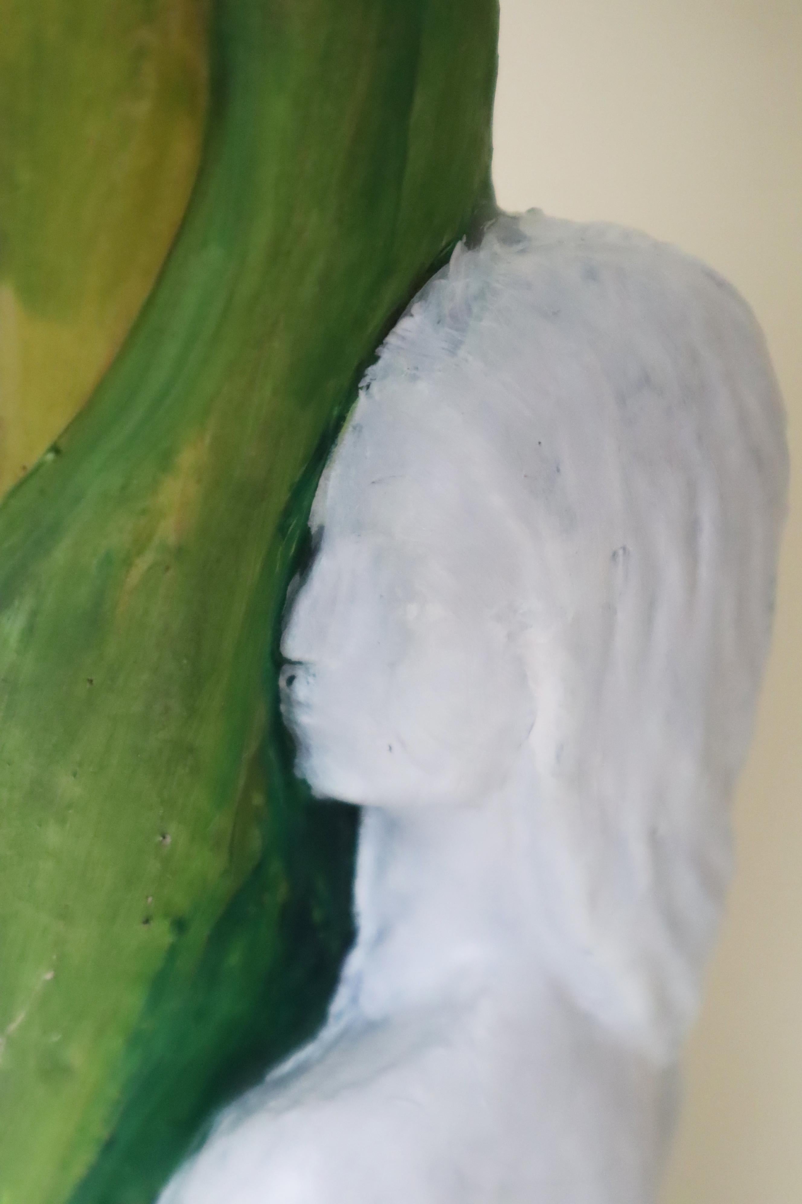 Argile Artistics  Lampe de table en poterie Deux femmes nues tenant un pavot à opium en vente