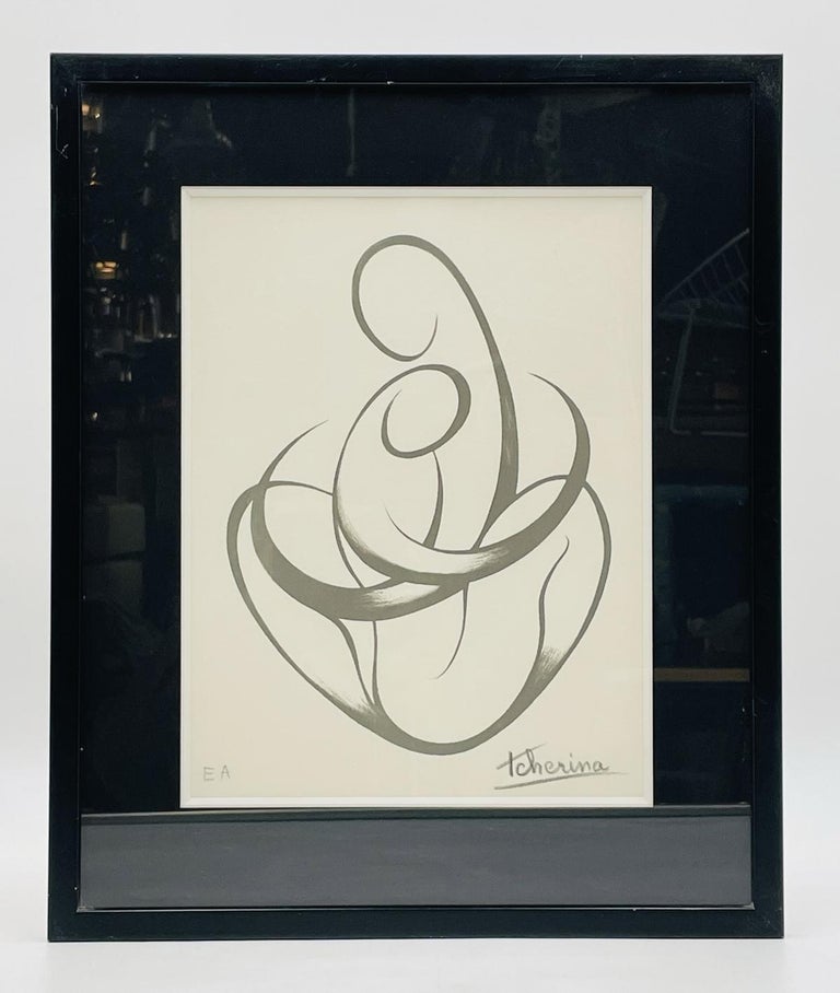Artist Proof Lithograph by Ludmilla Tcherina Titles "Europe A Coeur" For Sale at 1stDibs