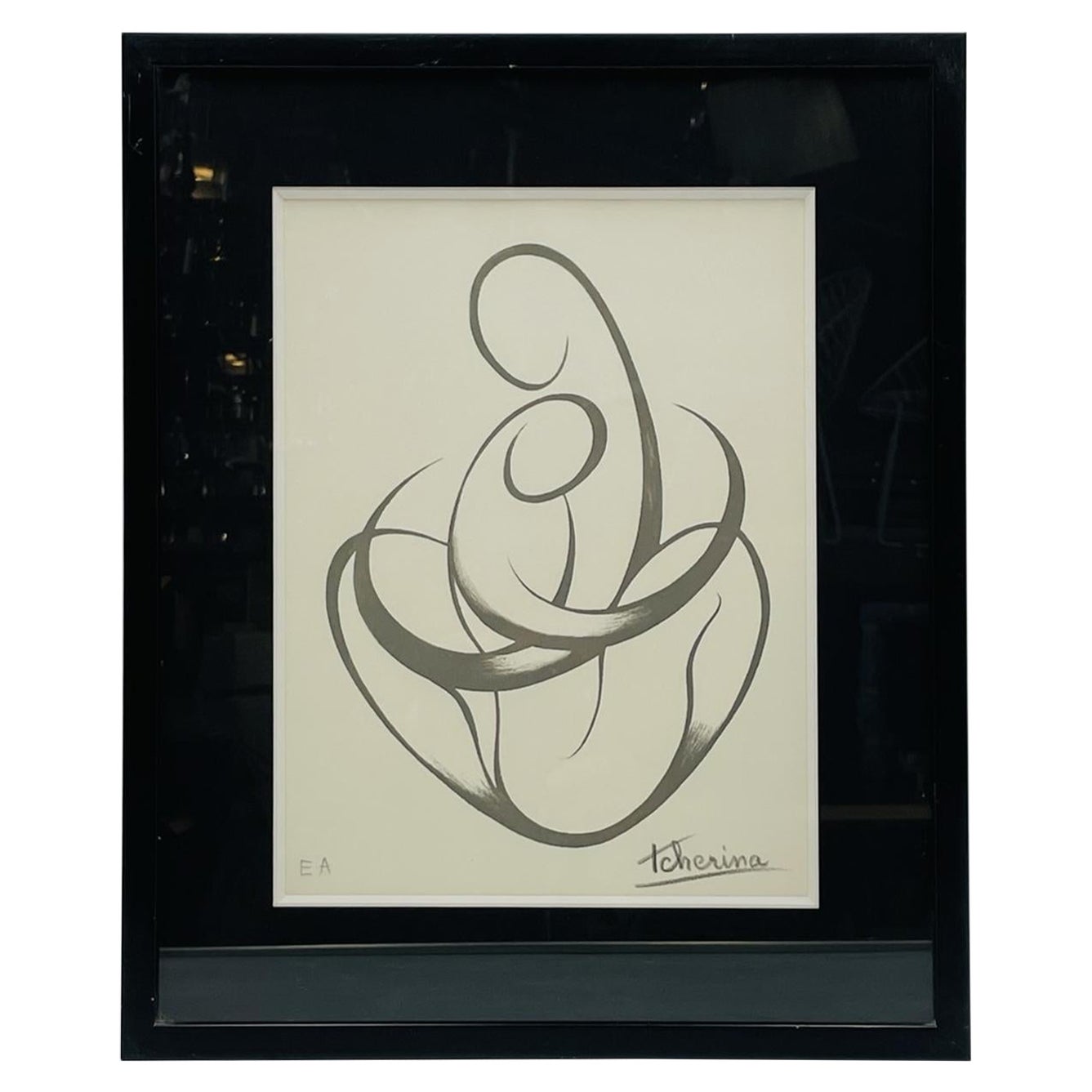 Lithographie d'artiste de Ludmilla Tcherina intitulée "Europe A Coeur" en vente