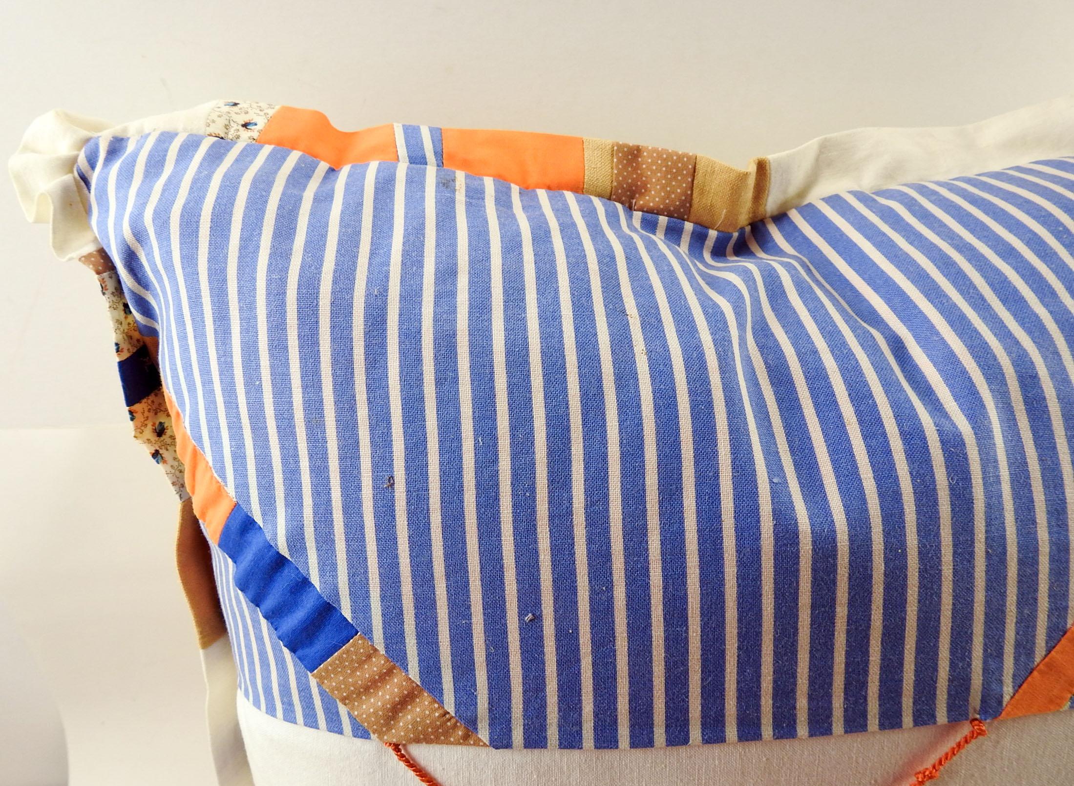 20th Century Artist Quilted Orange & Blue Butterfly Pillow