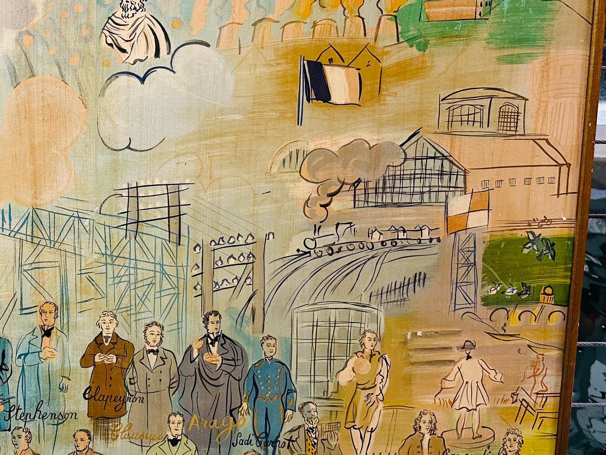 Artistics Raoul Dufy (1877-1953) (d'après) La Fée Electricité 6 Affiches encadrées en vente 3