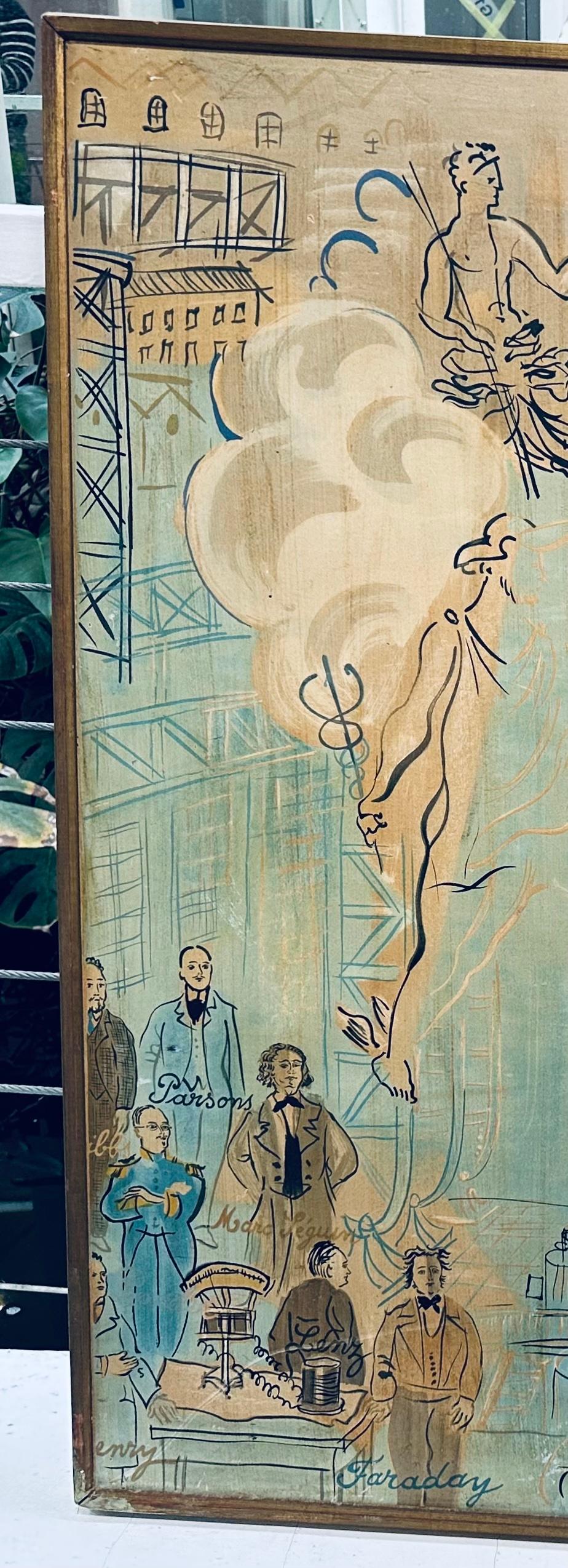Mid-Century Modern Artist Raoul Dufy (1877-1953) (after) La Fée Electricité 6 Framed Posters For Sale