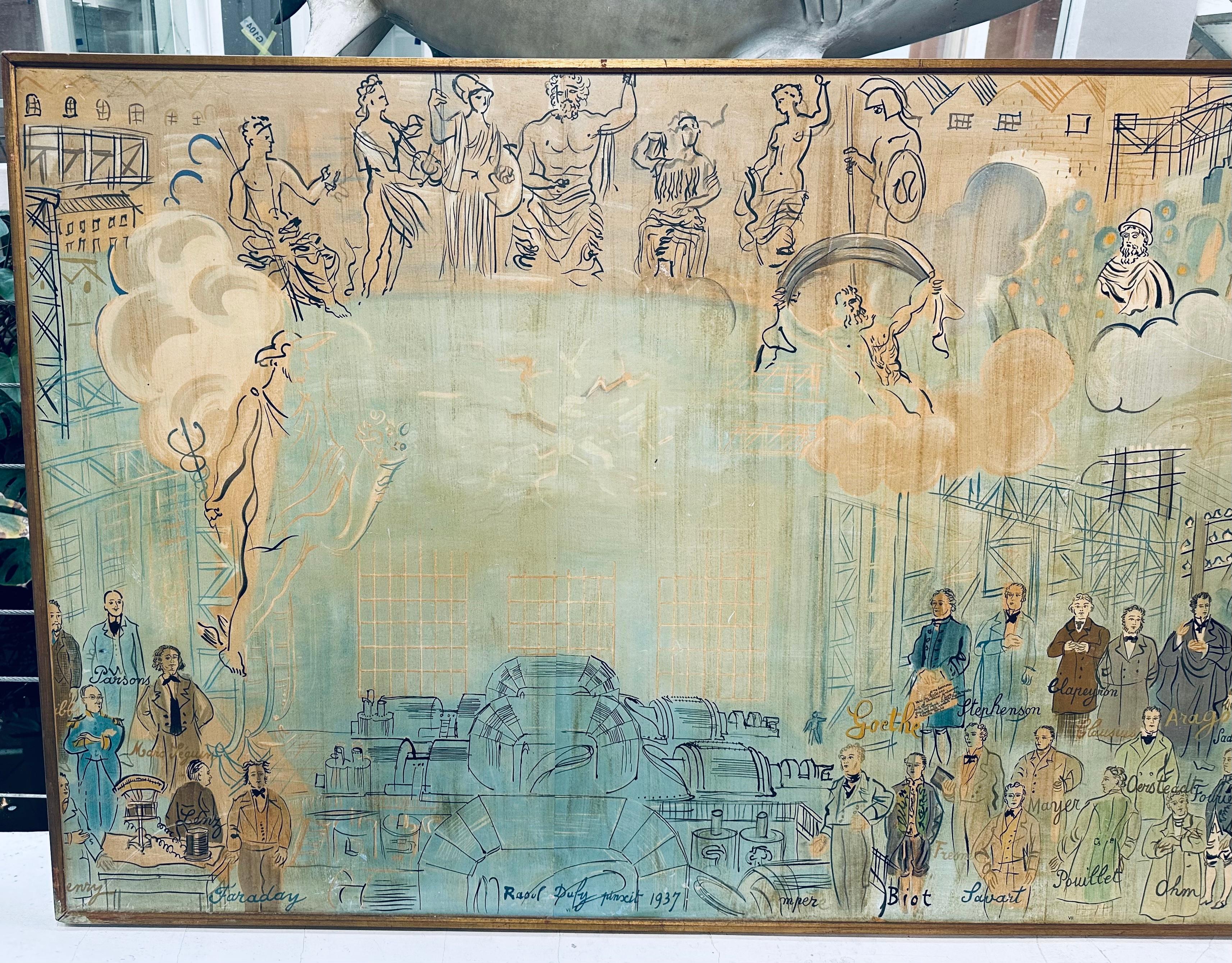 Artist Raoul Dufy (1877-1953) (after) La Fée Electricité 6 Framed Posters In Fair Condition For Sale In London, GB