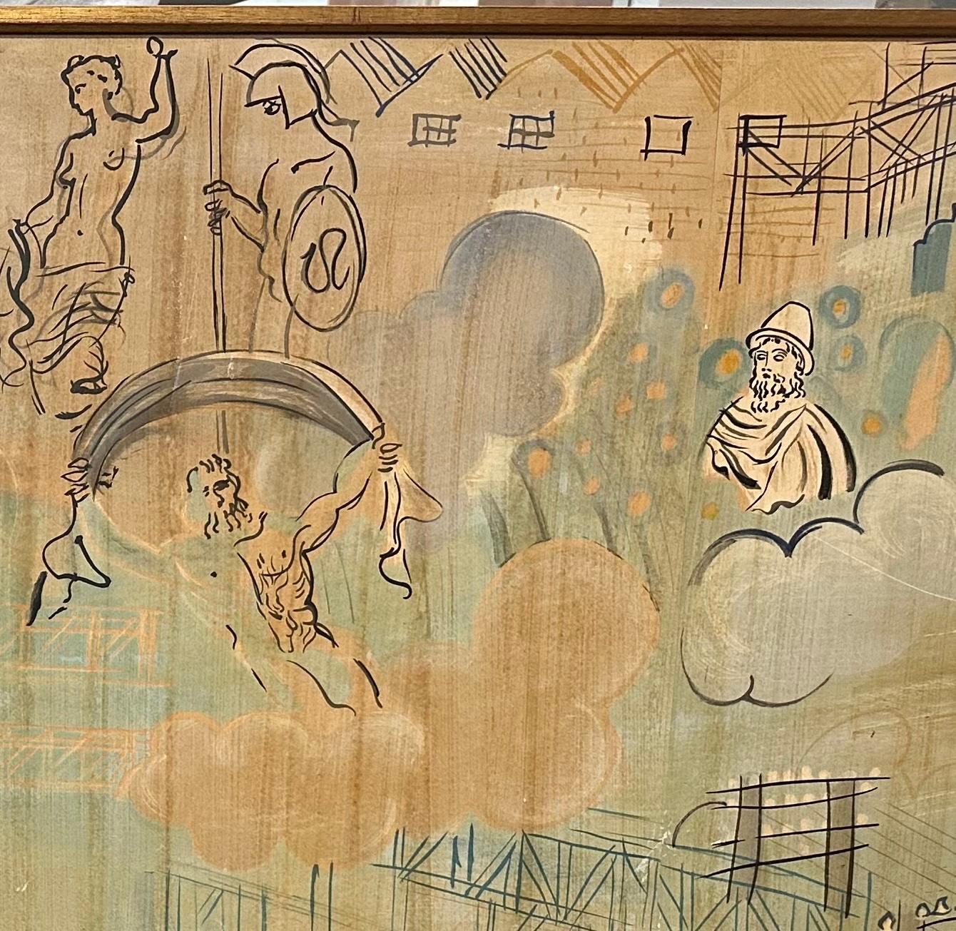 Wood Artist Raoul Dufy (1877-1953) (after) La Fée Electricité 6 Framed Posters For Sale