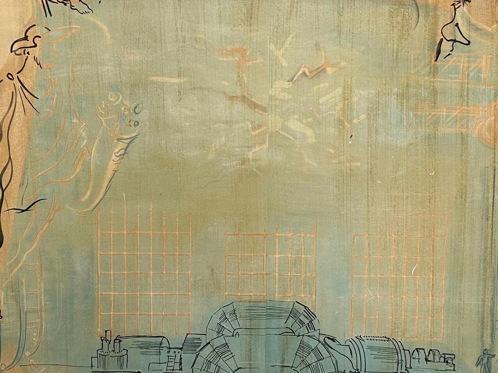 Artistics Raoul Dufy (1877-1953) (d'après) La Fée Electricité 6 Affiches encadrées en vente 1