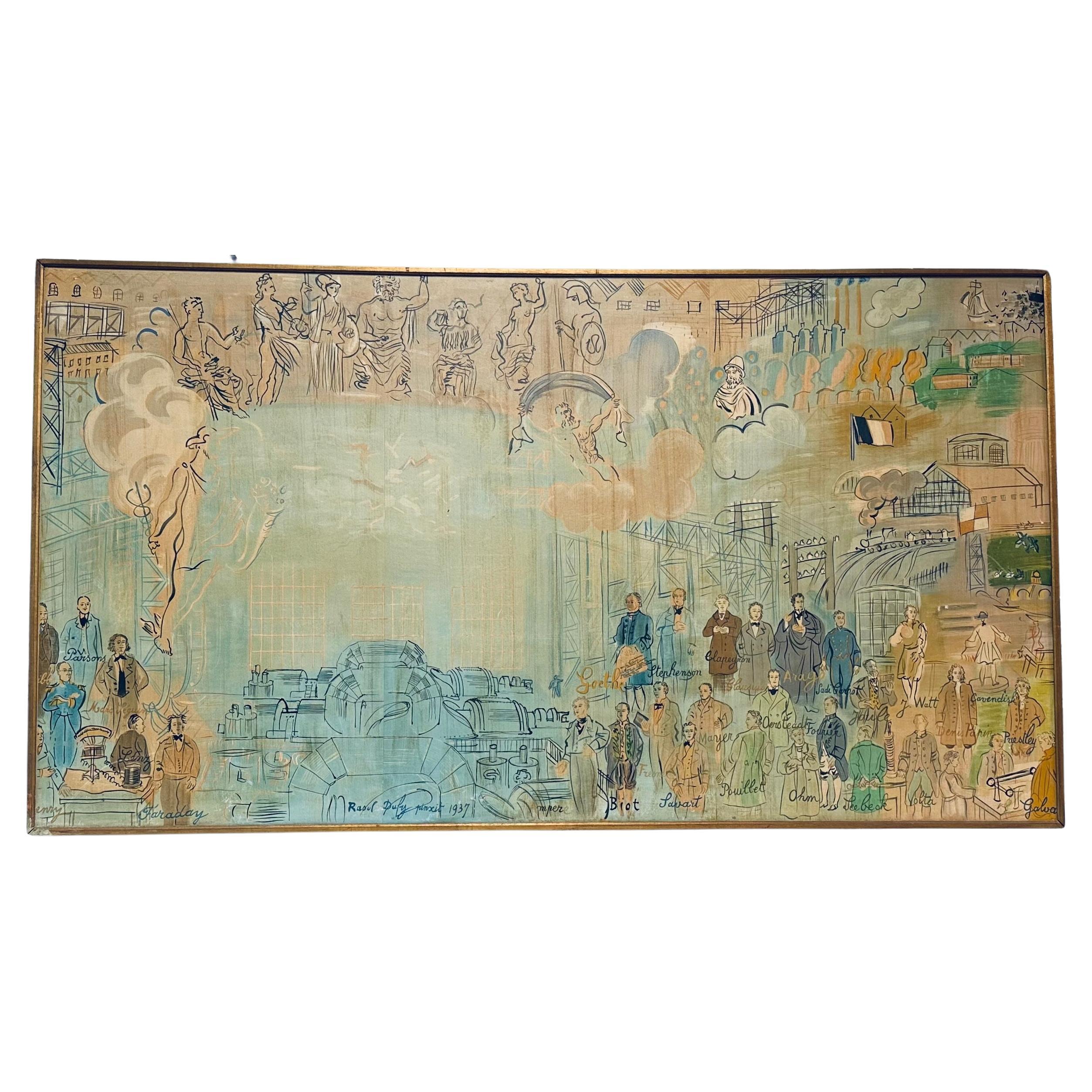 Artistics Raoul Dufy (1877-1953) (d'après) La Fée Electricité 6 Affiches encadrées en vente