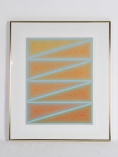 Impression sérigraphie Op-Art œil vers l'intérieur #10 de l'artiste Richard Anuszkiewicz, 1970, signée