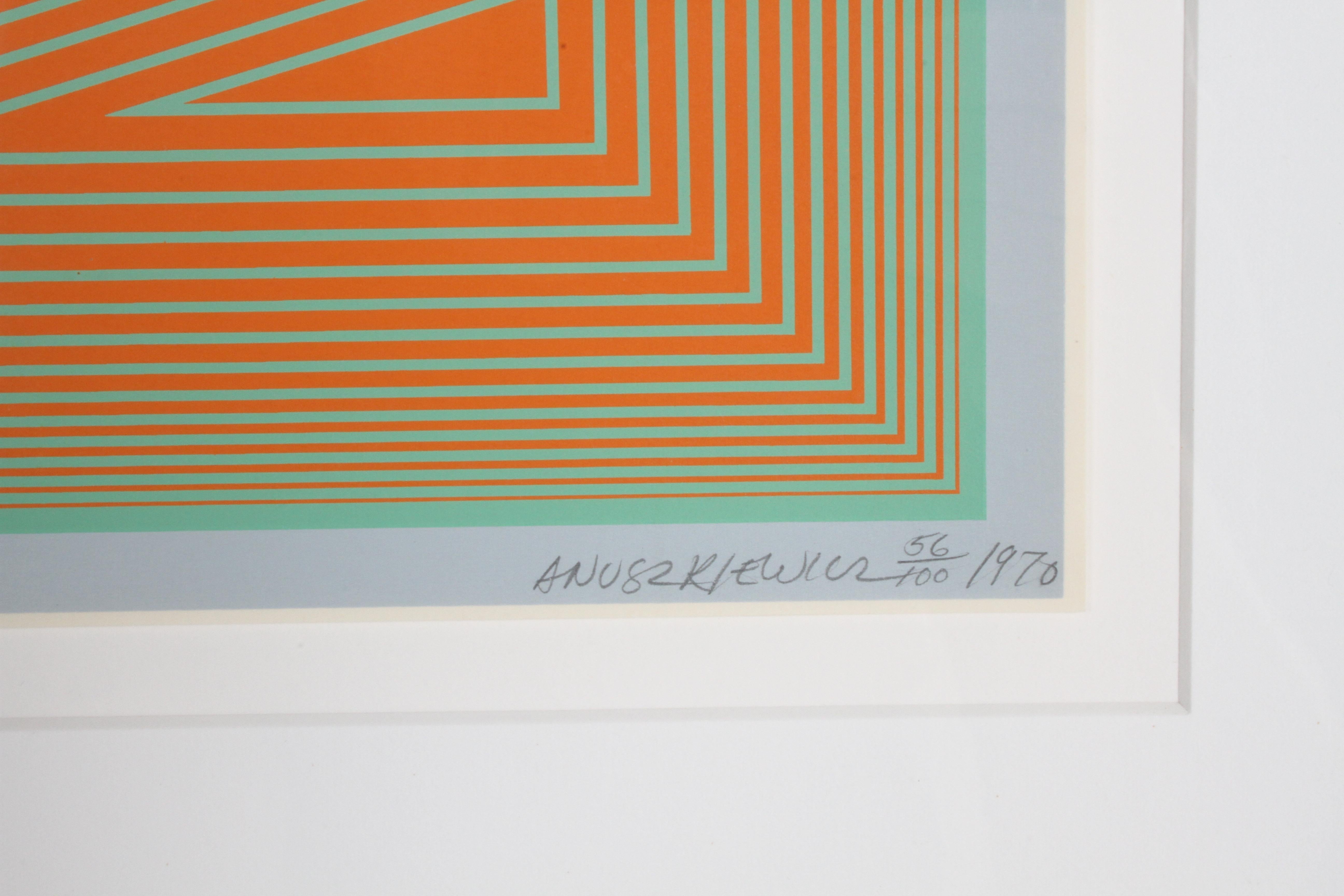 Der Künstler Richard Anuszkiewicz Inward Eye #10 Op-Art Siebdruck, 1970, signiert (amerikanisch) im Angebot