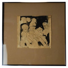 Vintage Artist Schuyler Standish "Turkish Baths" 1960 Signed