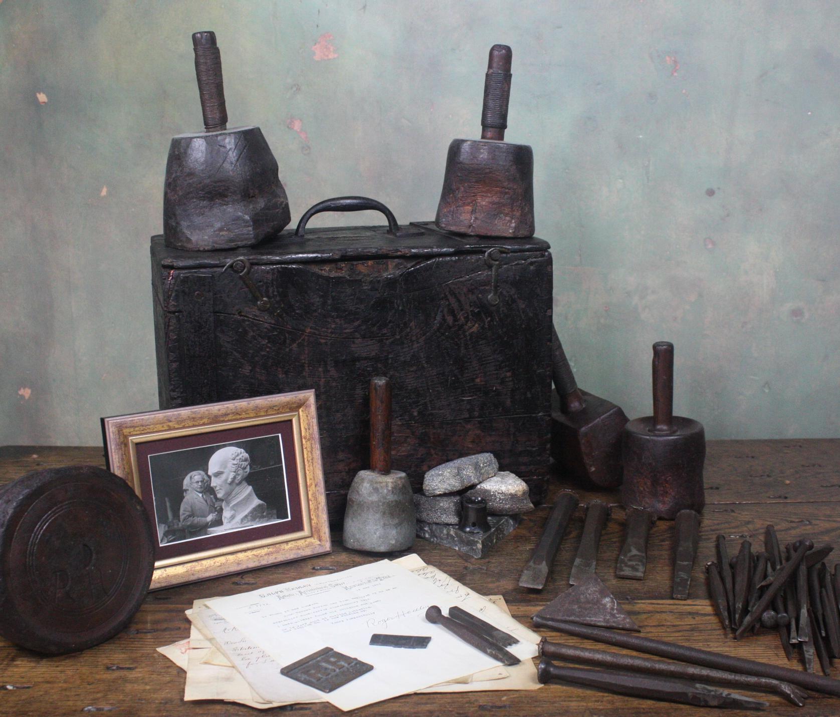 A collection of tool from the family of master craftsmen the Hedley's 

Ralph the father founded the business in 1869, he was the well-known painter who exhibited at the Royal Academy for 30 years.

They where situated in Newcastle and obviously