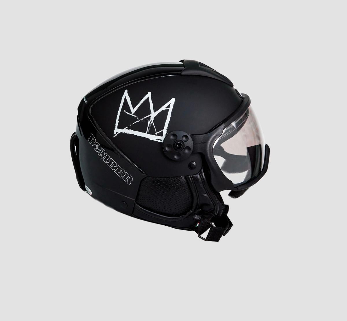 CASCO DE ESQUÍ BASQUIAT BLACK CROWN Artist Series Bomber en talla grande Moderno en venta
