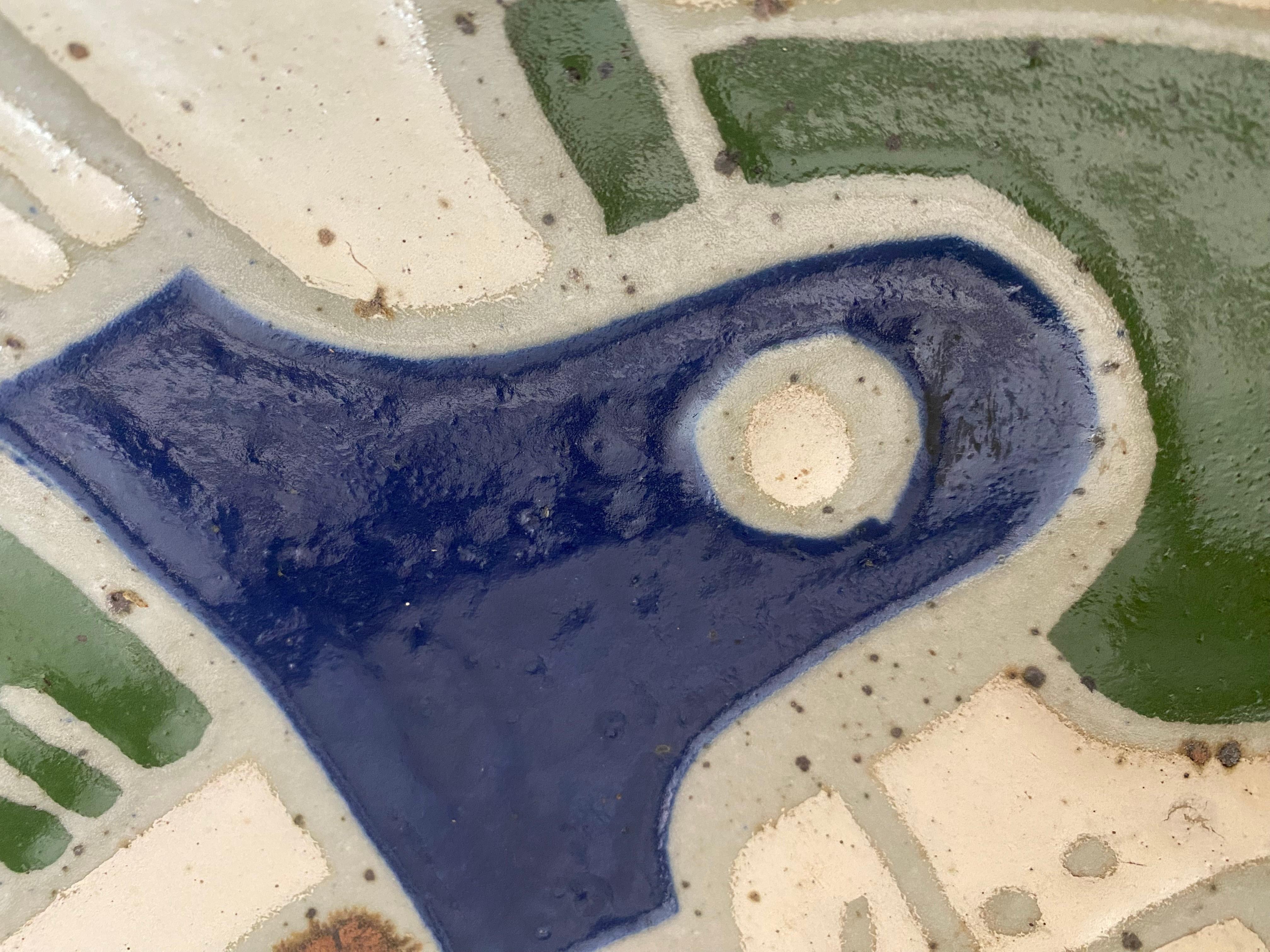 Artist-Signed Abstract Pottery Vessel Bowl Sink 8