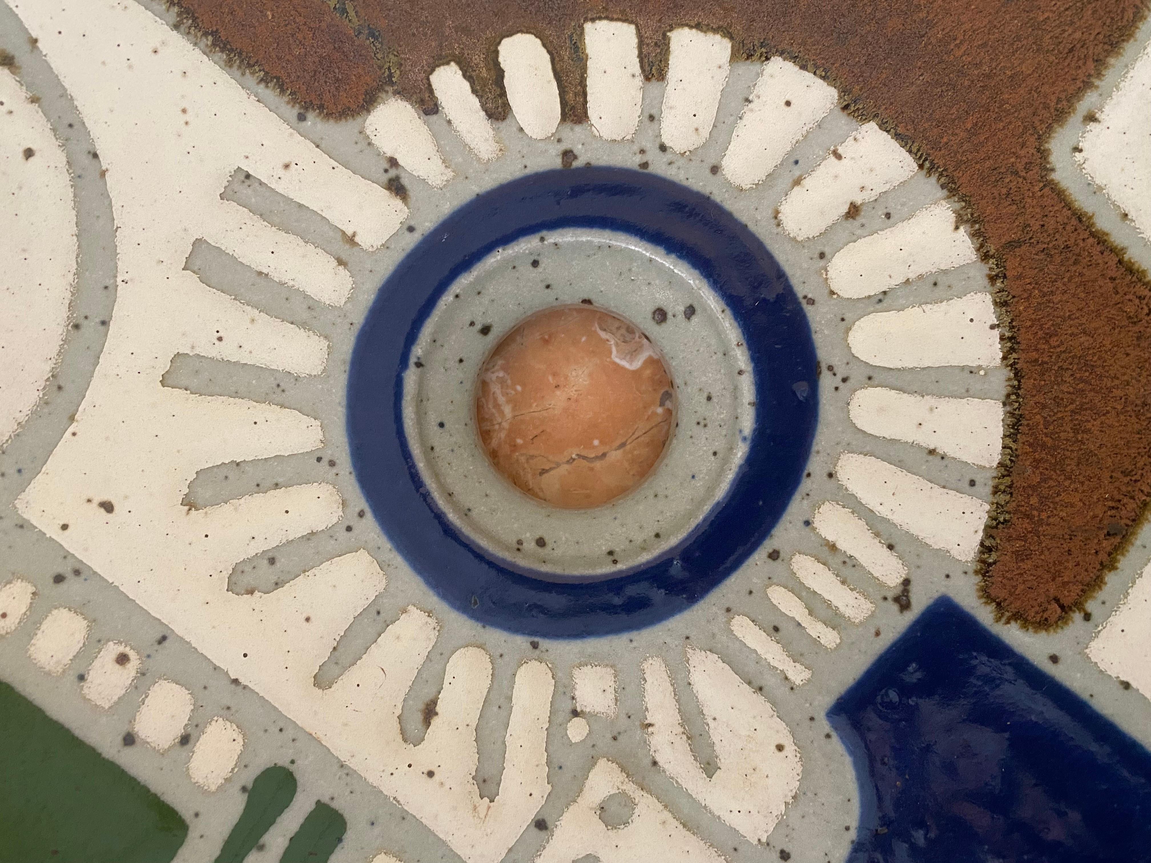Artist-Signed Abstract Pottery Vessel Bowl Sink 11