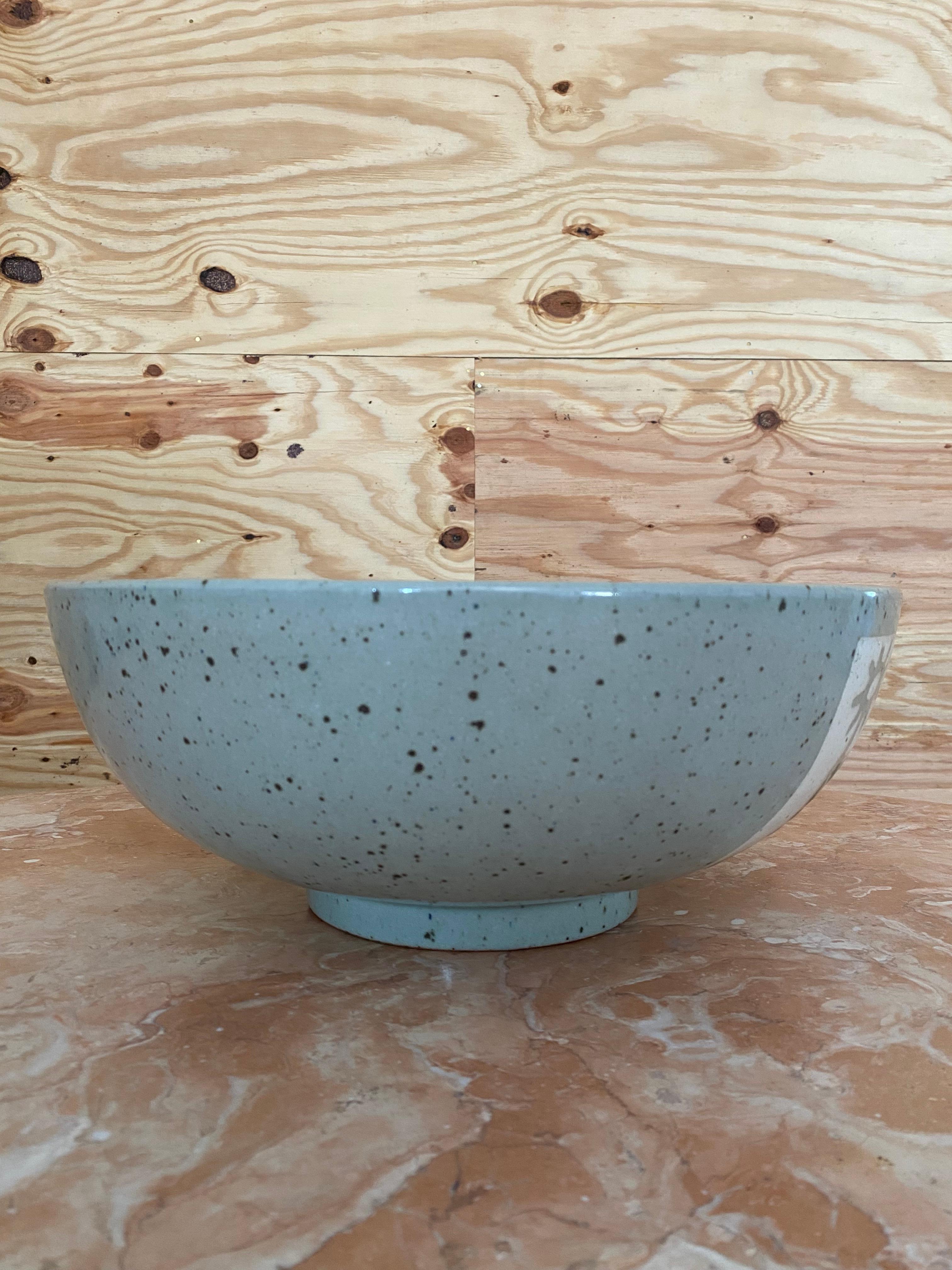 Artist-Signed Abstract Pottery Vessel Bowl Sink 13