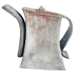 Vintage Artist Signed Ceramic Slab Teapot