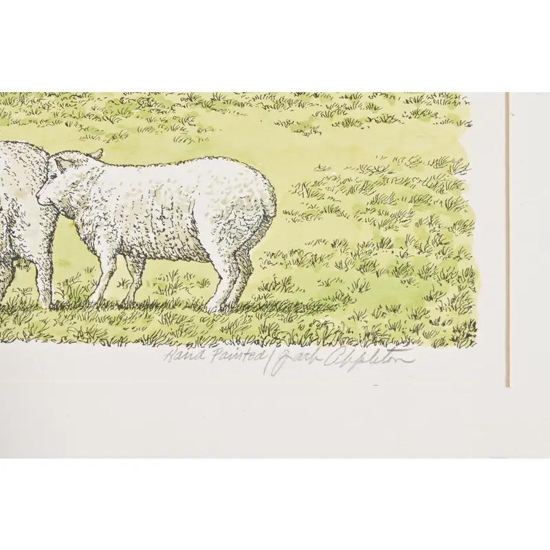 Gravure encadrée, signée par l'artiste, 