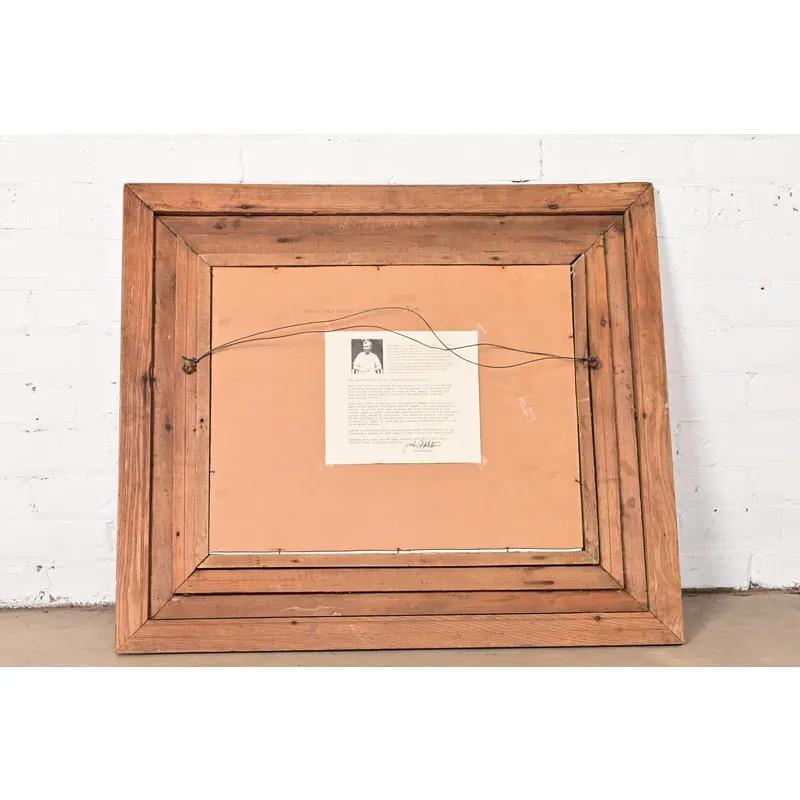 Gravure encadrée, signée par l'artiste, 