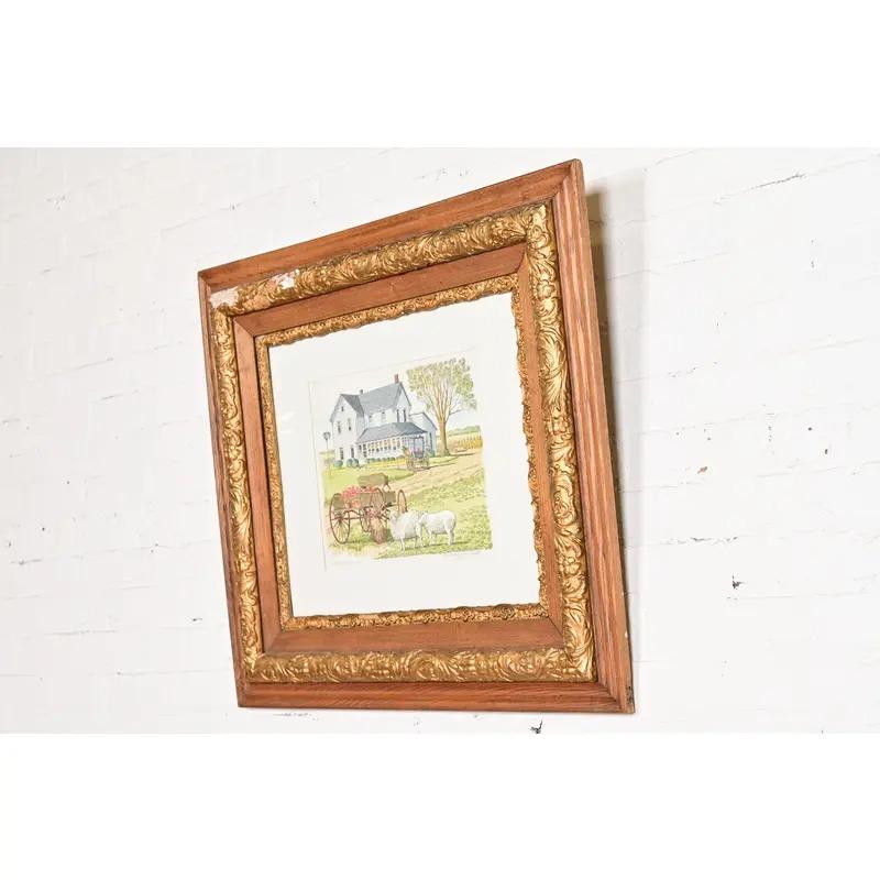 Gravure encadrée, signée par l'artiste, 