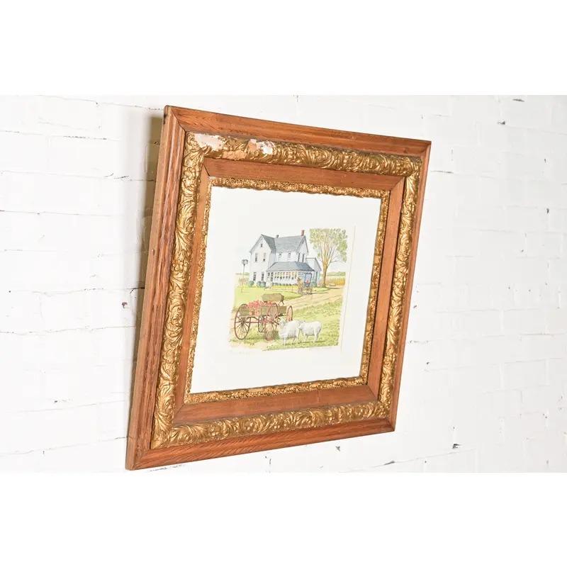 20ième siècle Gravure encadrée, signée par l'artiste, 