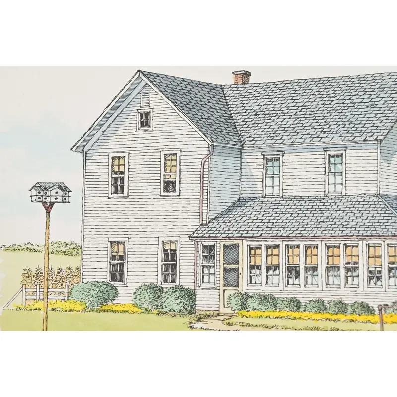 Gravure encadrée, signée par l'artiste, 