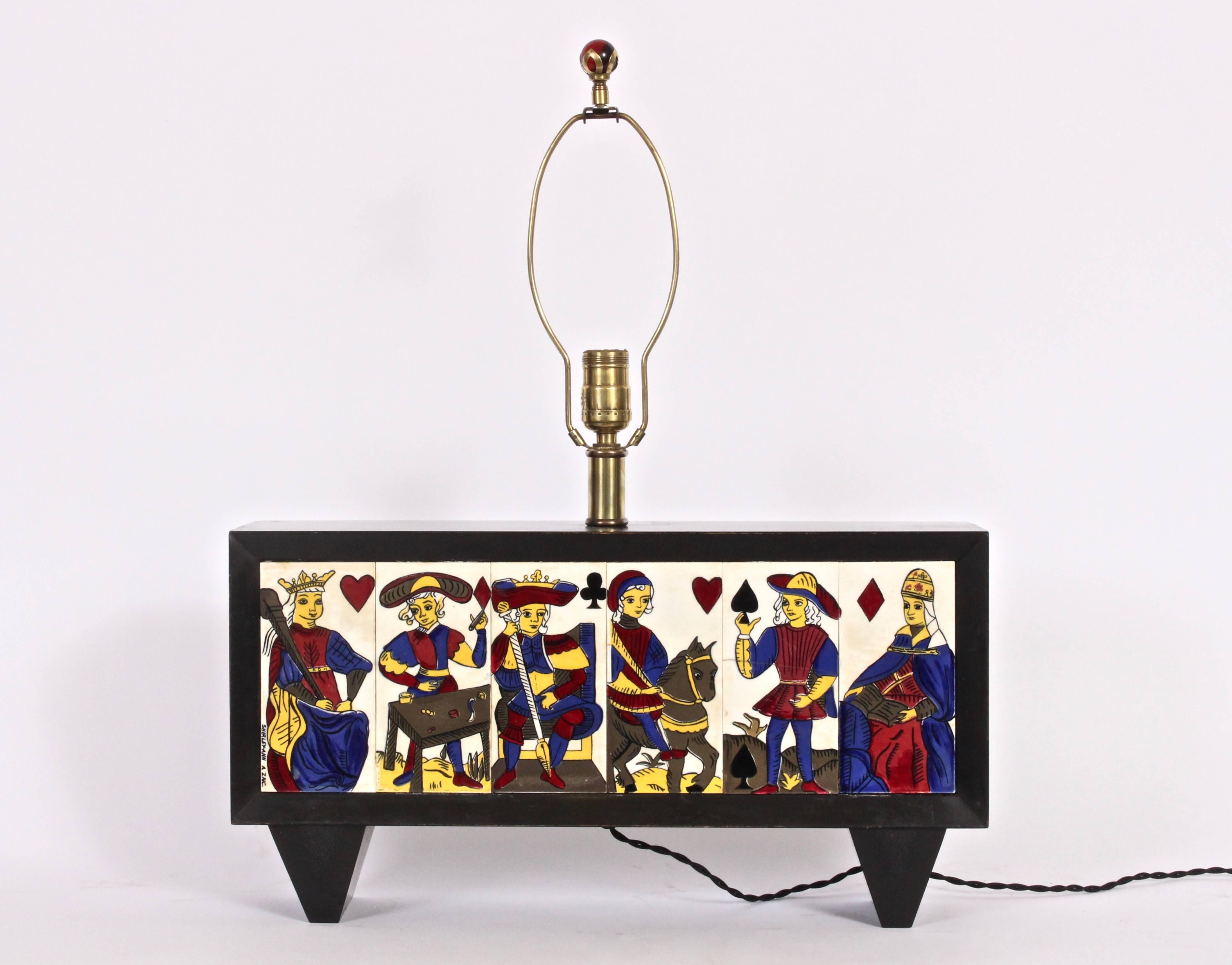 Moderno Lampada da tavolo in ceramica dipinta a mano Shirley Zric 