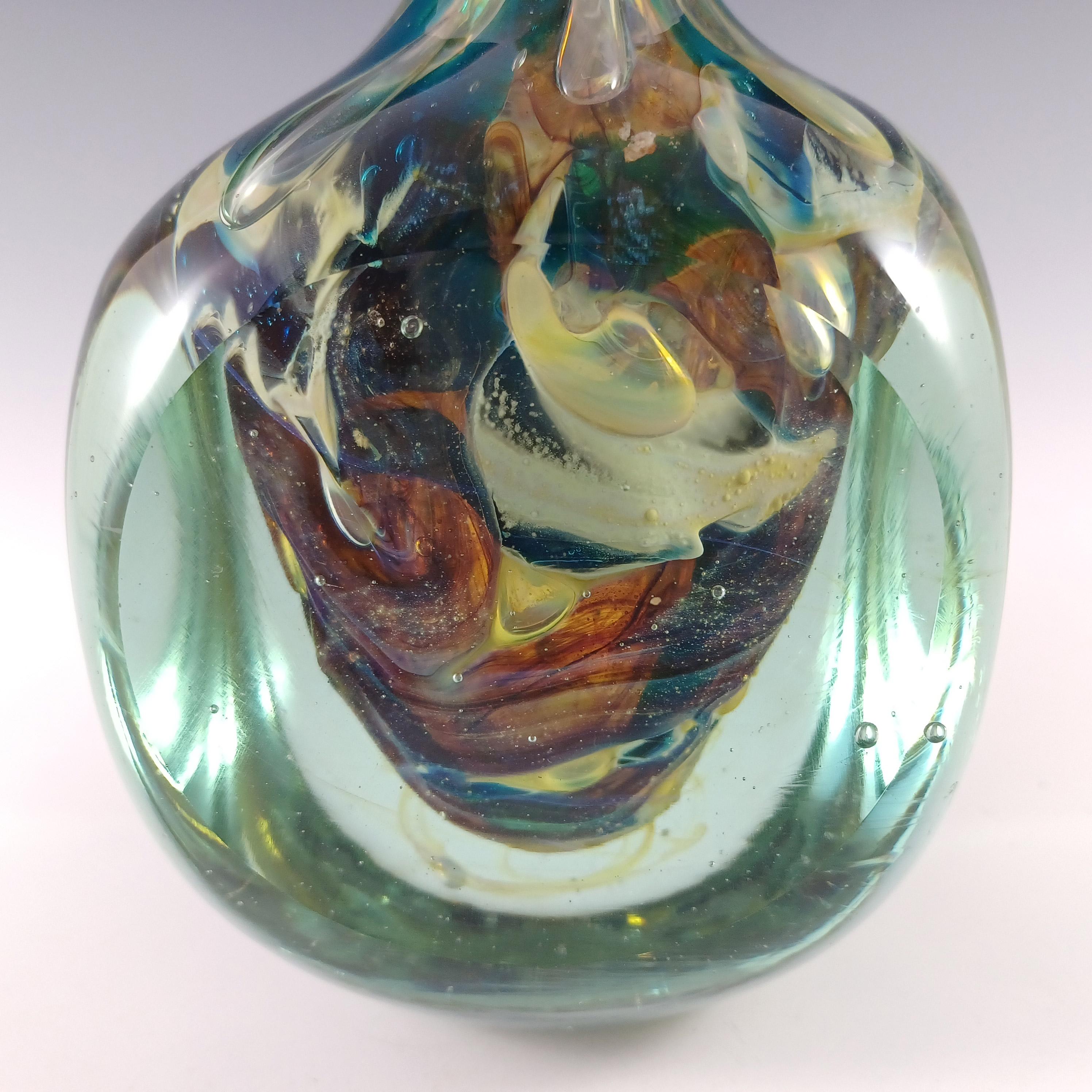 Vaso cubo in vetro Mdina 'Tiger' Eric Dobson 1976 firmato dall'artista In condizioni buone in vendita a Bolton, GB