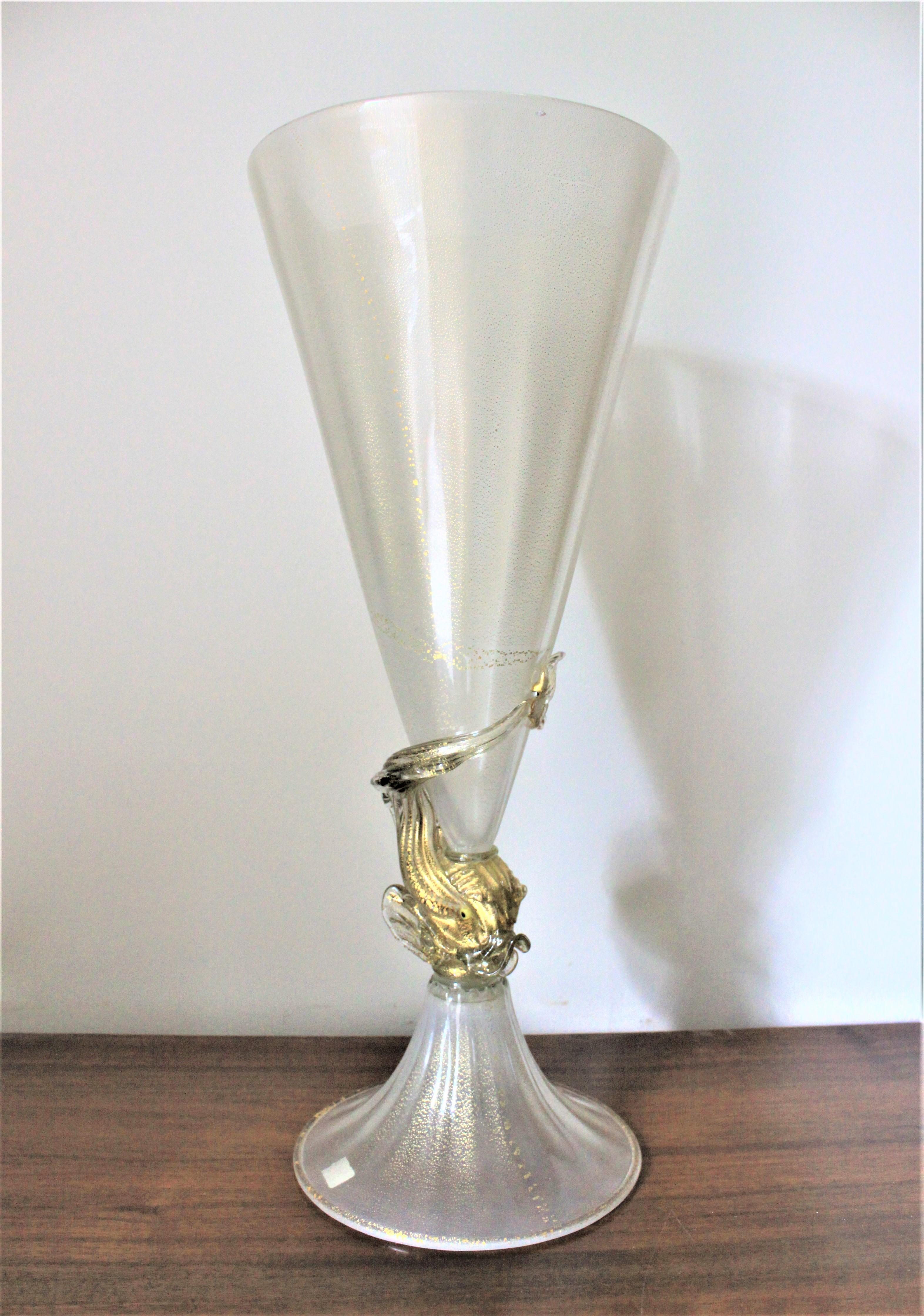 murano glass fish vase