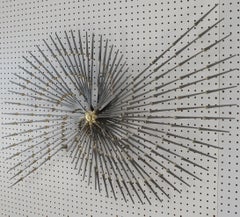 Artist Signed Spiral Nail Wall Mount Sculpture