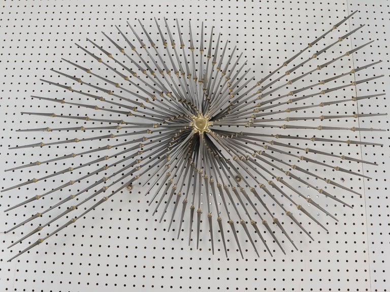 Artist Signed Spiral Nail Wall Mount Sculpture For Sale at 1stDibs