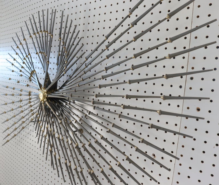Artist Signed Spiral Nail Wall Mount Sculpture For Sale at 1stDibs