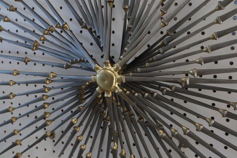 Artist Signed Spiral Nail Wall Mount Sculpture For Sale at 1stDibs