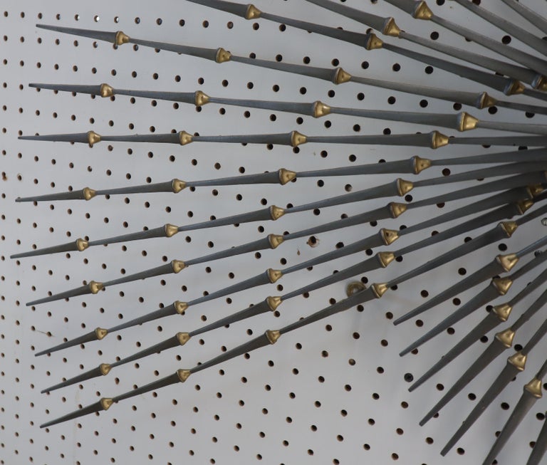 Artist Signed Spiral Nail Wall Mount Sculpture For Sale at 1stDibs