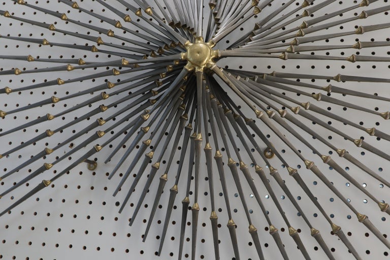 Artist Signed Spiral Nail Wall Mount Sculpture For Sale at 1stDibs