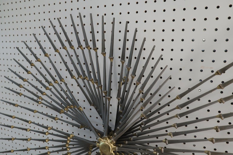 Artist Signed Spiral Nail Wall Mount Sculpture For Sale at 1stDibs