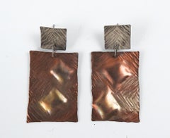 Artist Studio Copper Silver Earrings