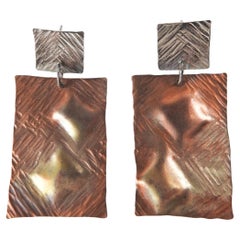 Artist Studio Copper Silver Earrings