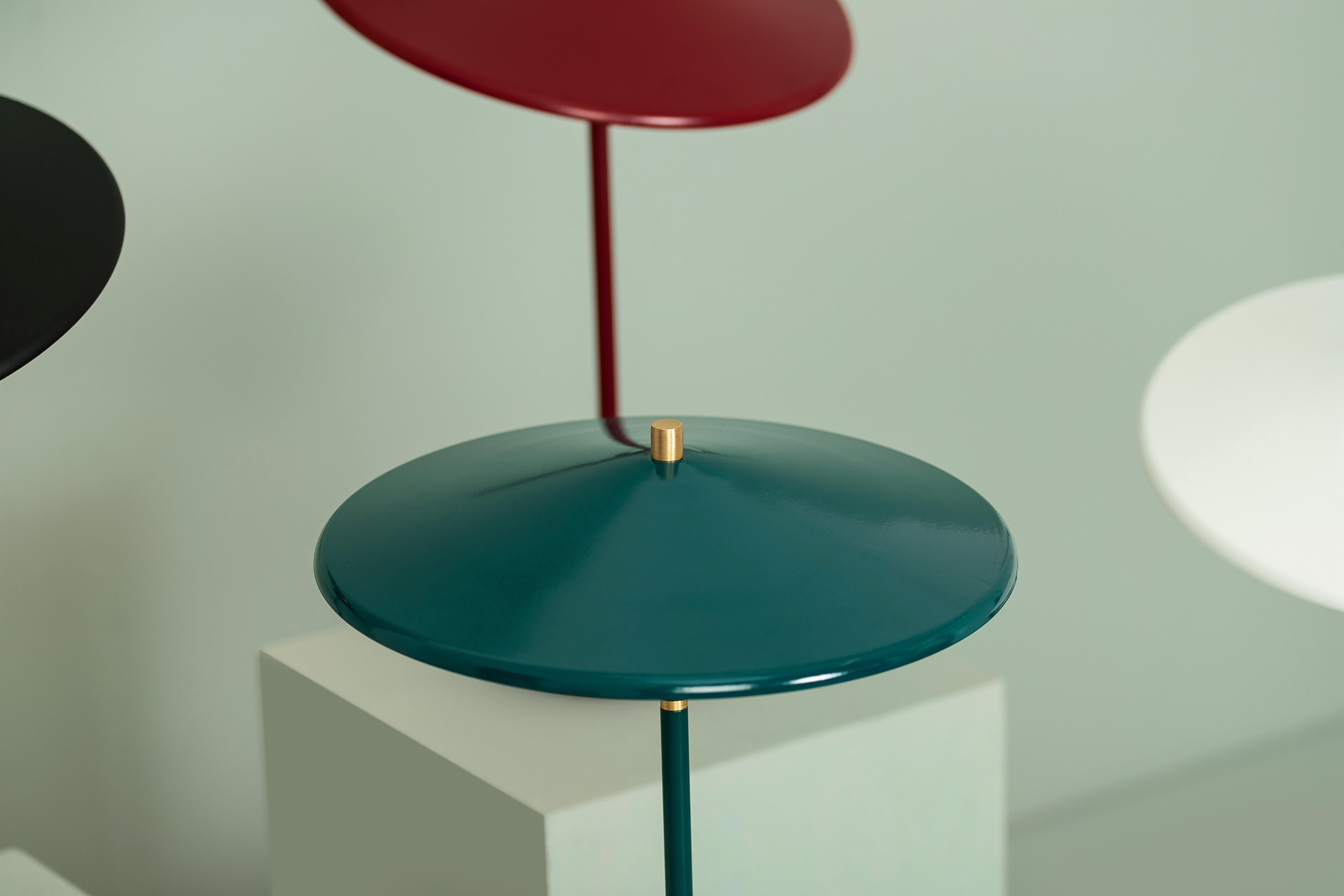 Artist Table Lamp, Gold and Sacramento Green, Tilting Shader In New Condition In Mugla, Bodrum