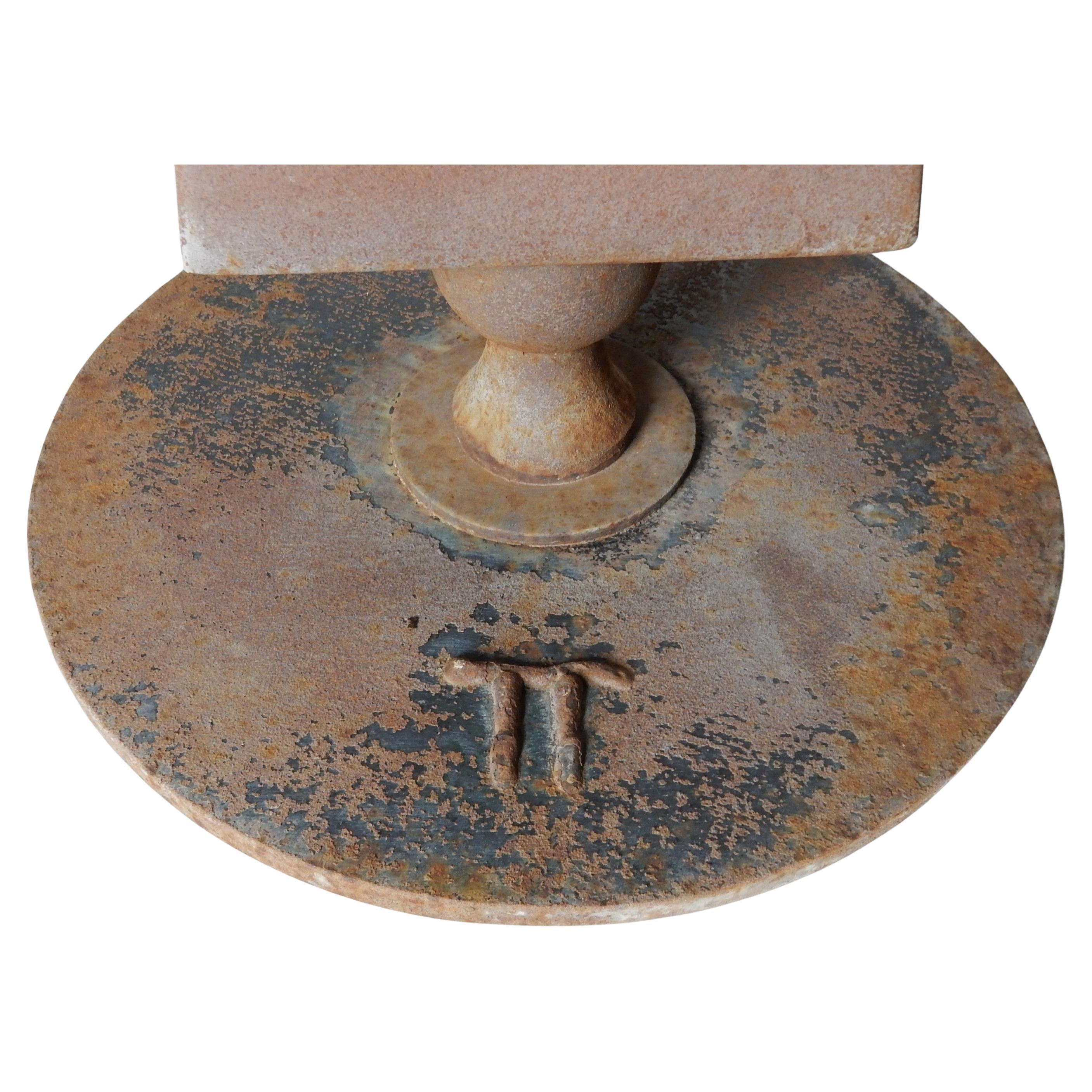 Américain Artistics Tom Torrens Modernist Memphis Sculpture Bird Bath Garden Art en vente