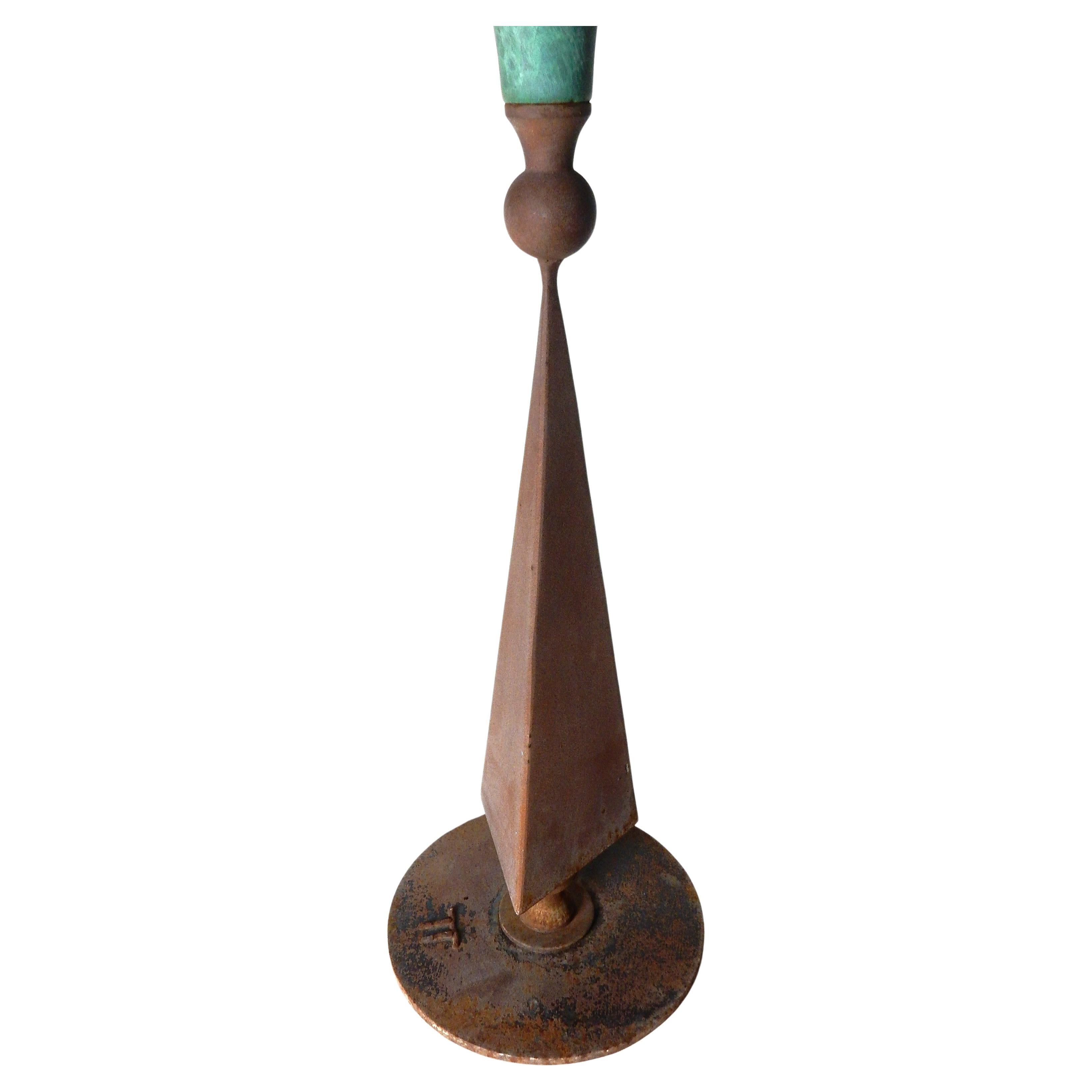 Fin du 20e siècle Artistics Tom Torrens Modernist Memphis Sculpture Bird Bath Garden Art en vente