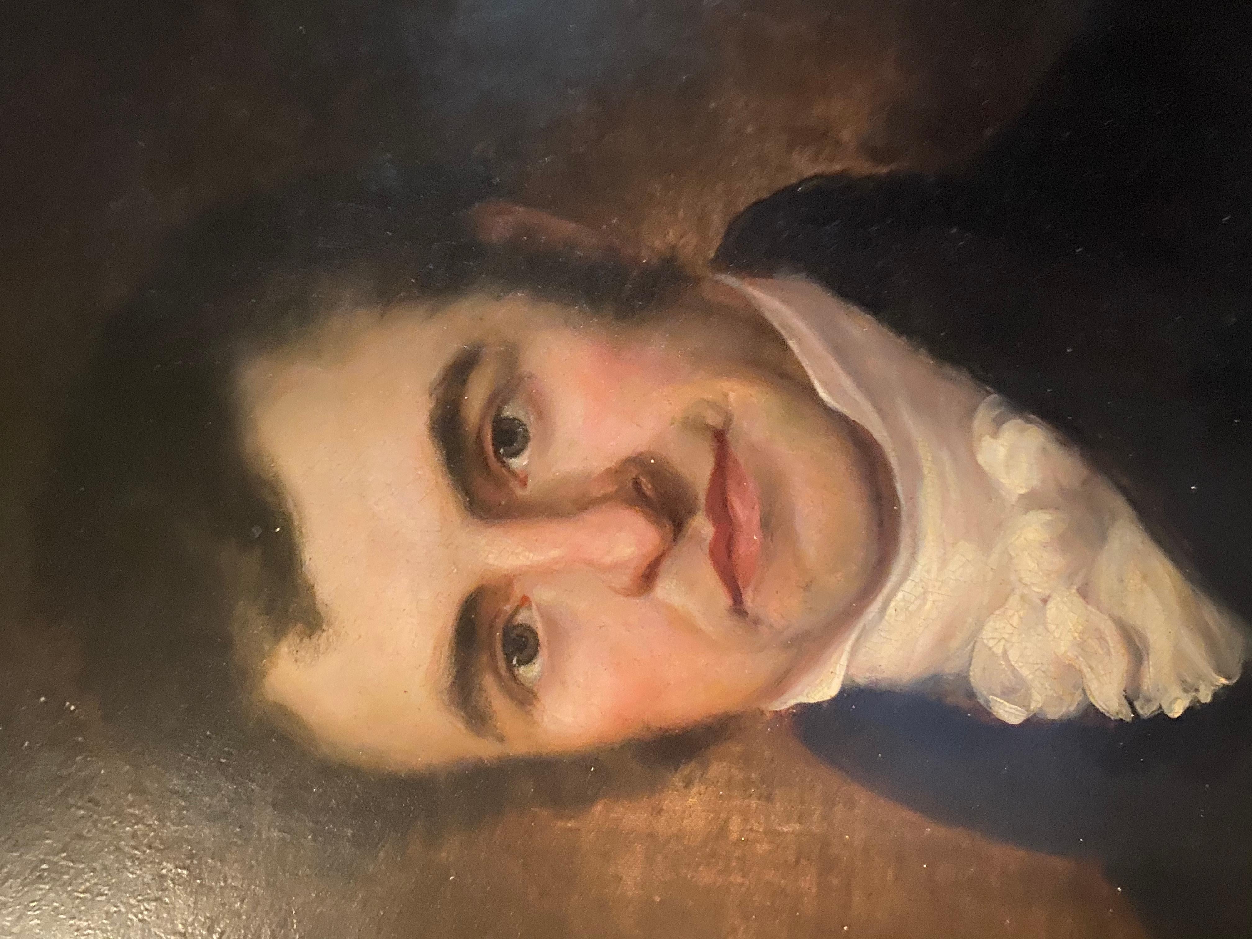 Regency  Artist Unknown Early 19th Century Portrait of Robert Burns Oil on Canvas For Sale
