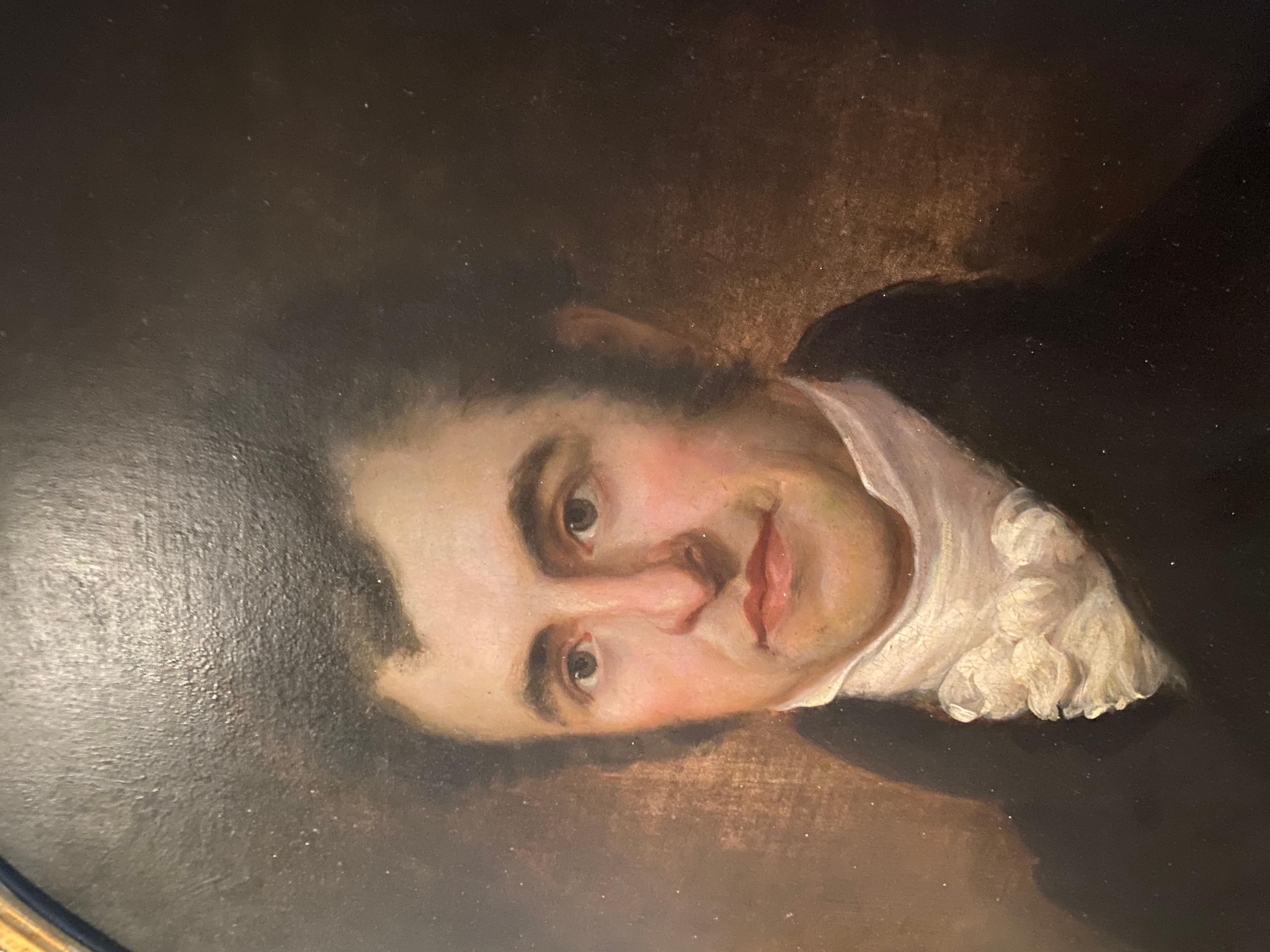 English  Artist Unknown Early 19th Century Portrait of Robert Burns Oil on Canvas For Sale