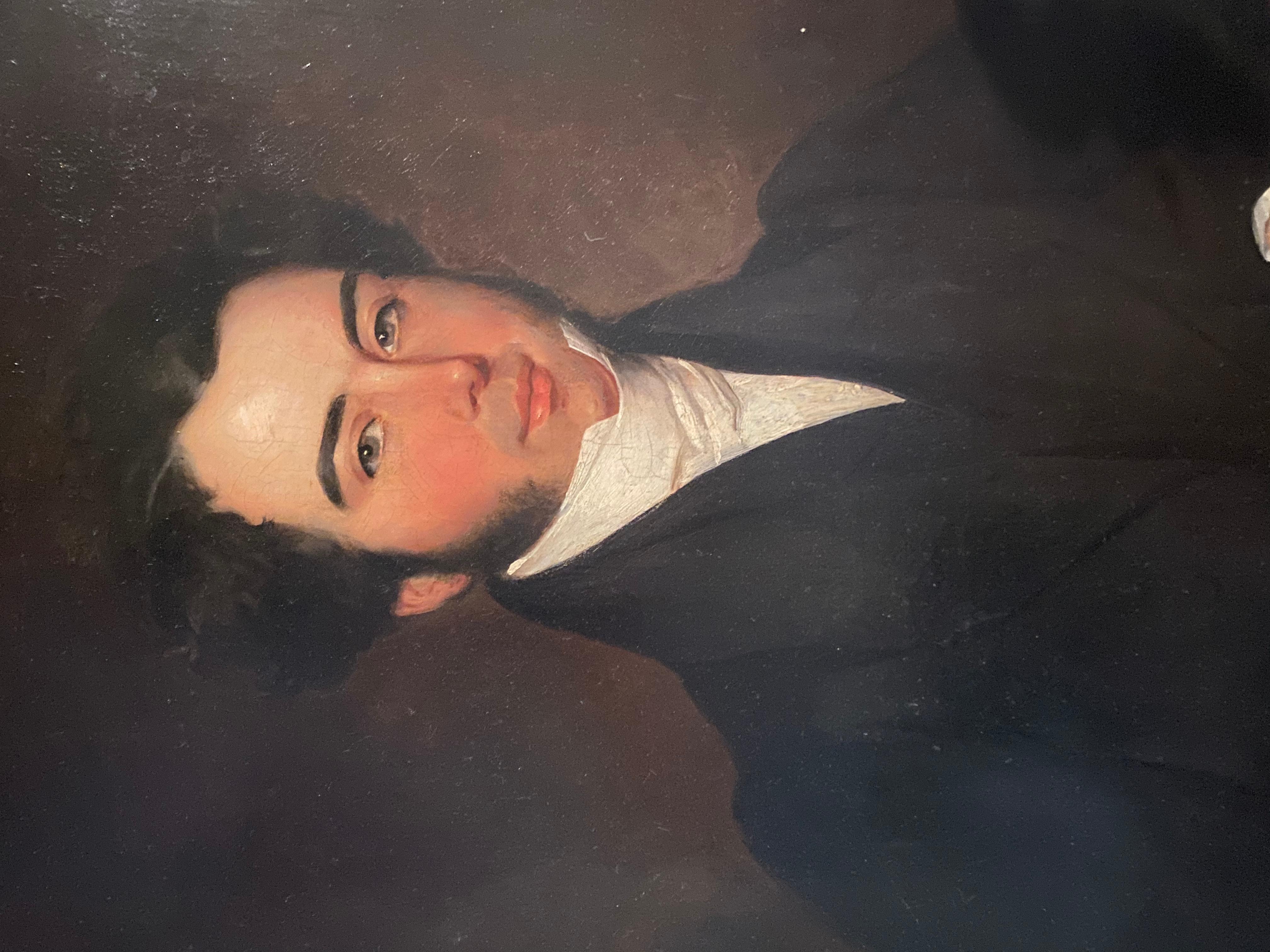  Künstler Unbekanntes Porträt von Robert Burns, Öl auf Leinwand, frühes 19. Jahrhundert im Angebot 3