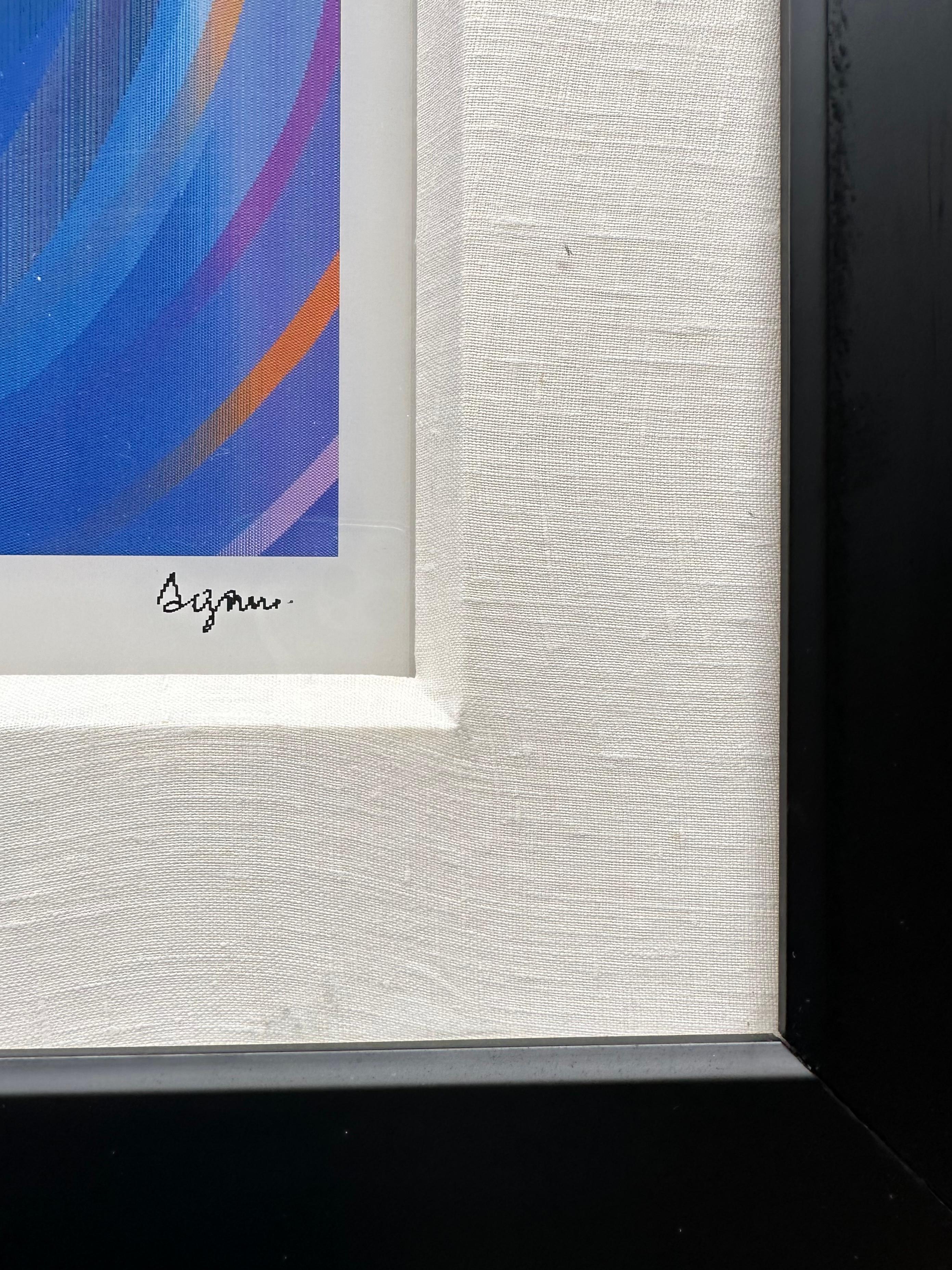Artist Yaacov Agam Agamograph Entitled Salune In Good Condition For Sale In Tustin, CA