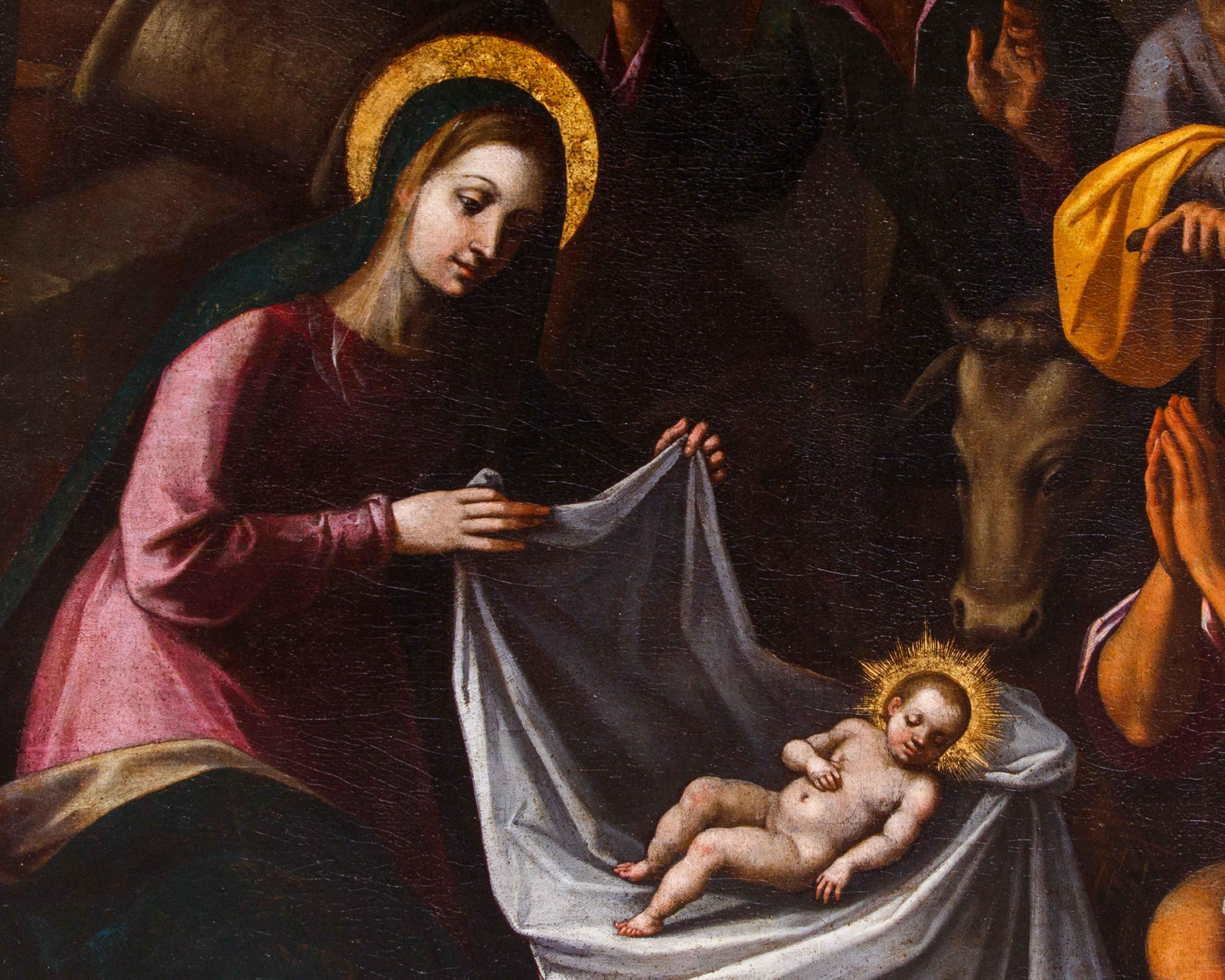 Artista nórdico activo en Italia, último cuarto del siglo XVI, Adoración en venta 5
