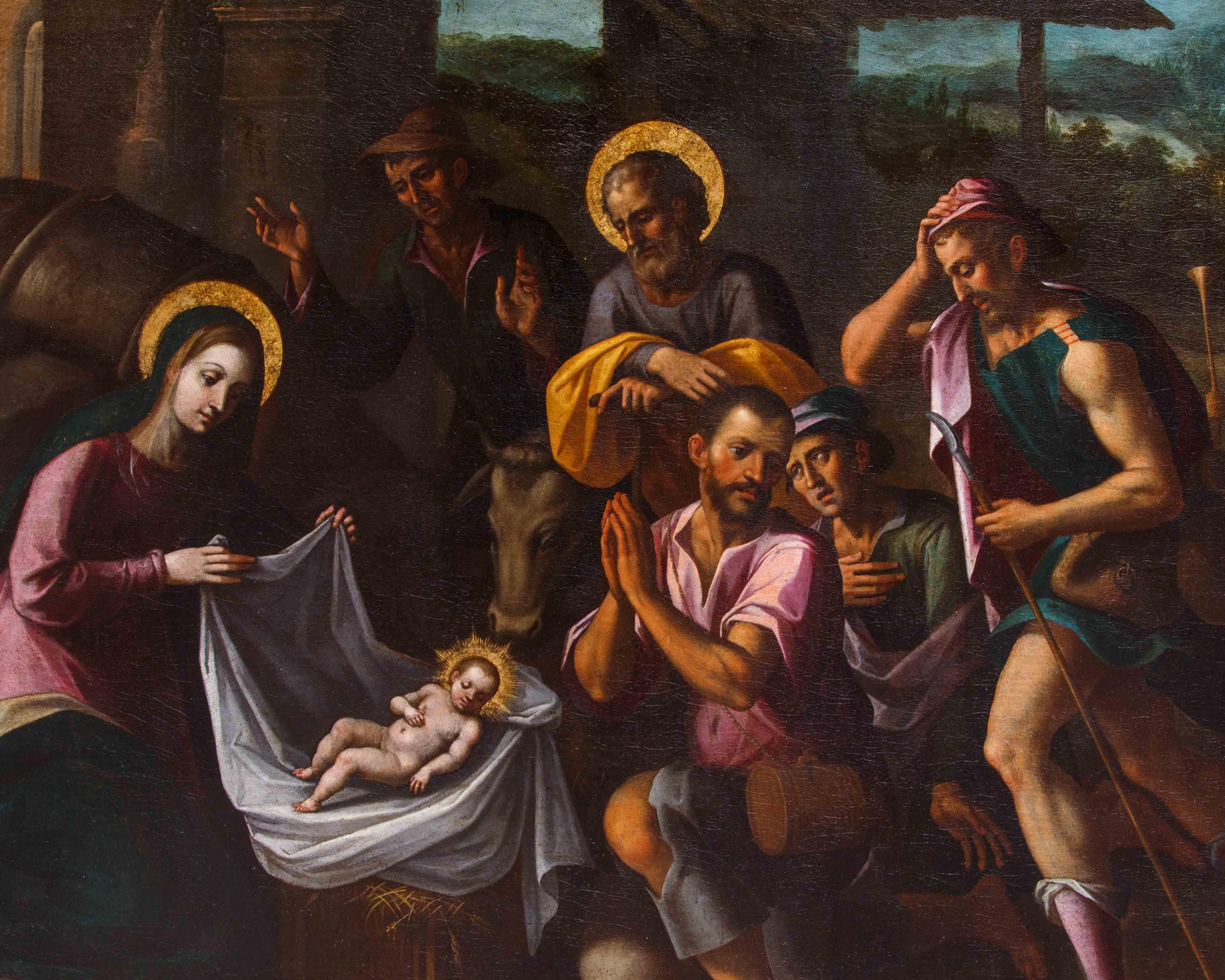 Artista nórdico activo en Italia, último cuarto del siglo XVI, Adoración en venta 6
