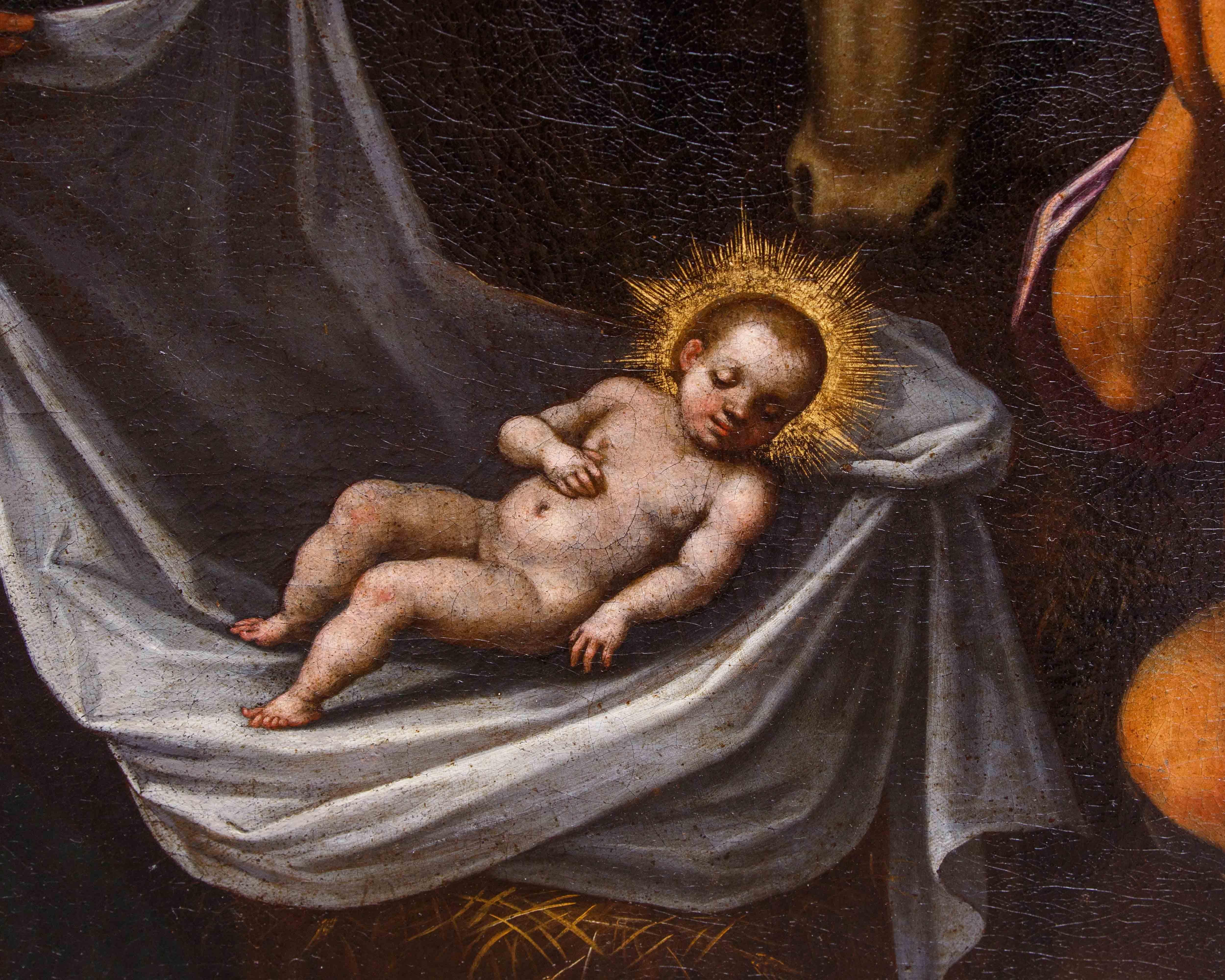 Artista nórdico activo en Italia, último cuarto del siglo XVI, Adoración en venta 8